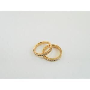 Charter Club Goldtone and CZ Stackable Rings, Size ?